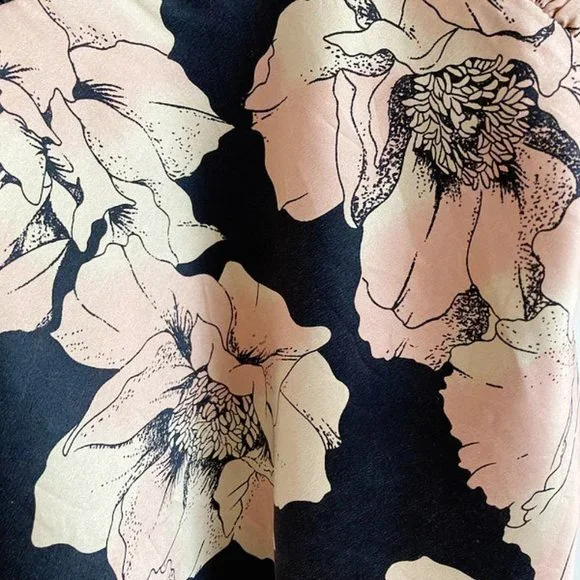 Kenzie 100% Floral Silk Zipper Camisole Sz 2 - Picture 6 of 7